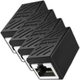 thumbnail image 1 of Conector 8 Pines LinkFusionBlack 4 Pzas Acoplador RJ45 Hasta 1000Mbps Interior Negro Plástico y Metal, 1 of 1