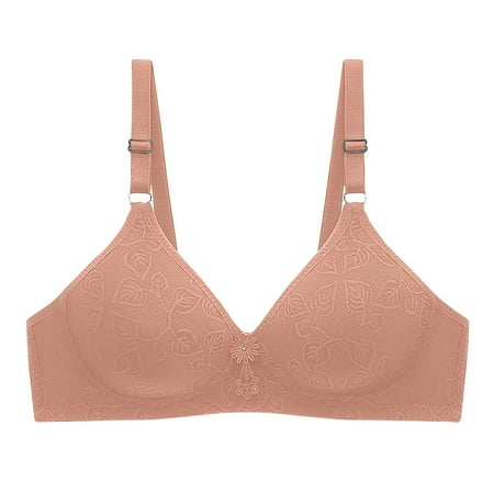 Daily Savings: T-Shirt Bras for Women  Sujetadores Con Aros para Mujer  Womens Gathering Bra Seamless Thin Underwear Daily Bra SOPATENOR Pink 40