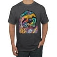thumbnail image 1 of Funny Neon Sloth | Dean Russo Art Animal Lover Men's T-Shirt, Heather Black, 5XL, 1 of 5
