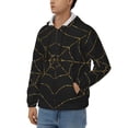 thumbnail image 3 of Kdxio Golden Spider Web Print Men Hoodies Casual Hoodies for Men with Zip Pockets Full Zip Long Sleeve Sweatshirt Sports Hooded Jacket-3X-Large, 3 of 5