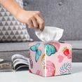 thumbnail image 6 of Fuzoiu Cupcakes and Donuts Print Tissue Box Cover Holder, Square Leather Tissue Box,PU Leather Decorative Organizer for Tabletop, Bathroom, Car, Office, 6 of 7