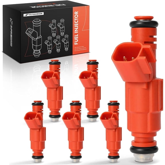 A-Premium Fuel Injectors Compatible with Dodge Dakota 2000-2003 Ram 1500 2000-2001 Ram 1500 Van 2000-2003 Ram 2500 Van 2001 3.9L Set of 6 Replace# 0280155934