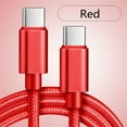 thumbnail image 5 of USB C to USB C Cable Nylon Braided 60W 3FT USB Type C Fast Charging Cable for iPhone 16/16 Plus/16 Pro Max/15/15 Plus/15 Pro Max, MacBook Pro, iPad Pro Air, Samsung S24/S24 Ultra/S23 Red, 5 of 5