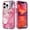 Rose, variant on Dteck for iPhone 12 Pro Max Case Rugged Cover with IMD Marble Fashionable Designs for Women Girls, Protective Phone Cover for iPhone 12 Pro Max,Blue
