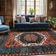 thumbnail image 4 of Sonoro Kate Alfombras de 8x10 para Salón Recámara, Alfombra de Piso Interior Boho Antideslizante Lavable a Máquina, Rojo-azul, 4 of 8