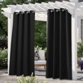 thumbnail image 3 of 2PC Curtains Home Modern Simple Solid Color Blackout Cloth Outdoor Waterproof Sunscreen Anti UV High Precision Black Silk 132cm * 183cm, 3 of 5