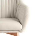 thumbnail image 4 of MOJAY Velvet Dining Chairs with Wooden Legs, Set of 2, White, 4 of 7
