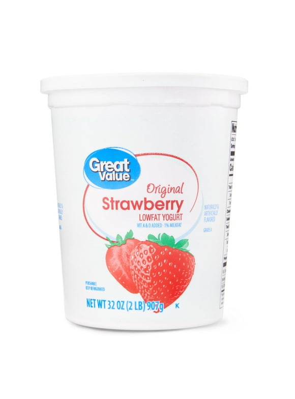 Great Value Original Strawberry Lowfat Yogurt, 32 oz