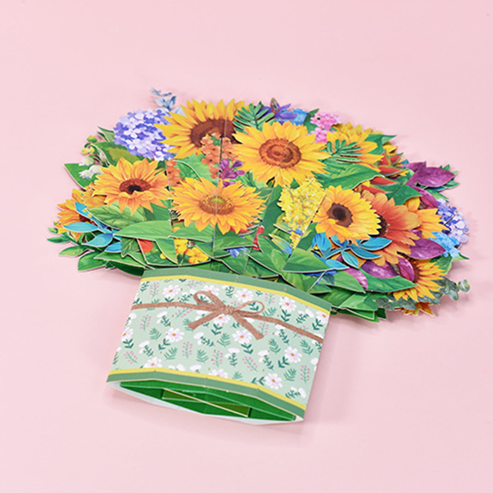 PTSPLLMY Flower Bouquet Popup Card - 3D Flower Card, Mother's Day Greeting Card, Happy Mother's Day, Birthday, Valentine's Day, Anniversary Card for Wife Girlfriend, Lover