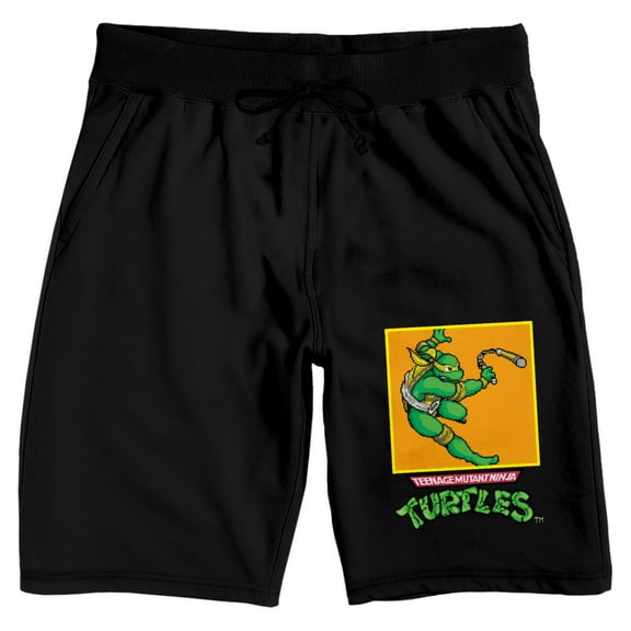Teenage Mutant Ninja Turtles Michelangelo Men's Black Sleep Pajama Shorts-Small