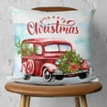 thumbnail image 2 of Merry Christmas Vintage Red Car Thow Pillow Cover, 2 of 4