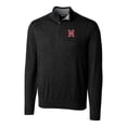 thumbnail image 2 of Men's Cutter & Buck Black Nashville Sounds Lakemont Tri-Blend Quarter-Zip Pullover Sweater, 2 of 3