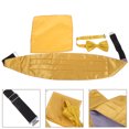 thumbnail image 2 of Conjunto de pajarita, fajín y pañuelo de bolsillo para hombre. Elegantes accesorios de esmoquin para bodas, fiestas y eventos de negocios. Dorado., 2 of 7
