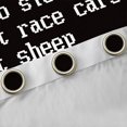 thumbnail image 4 of jejeloiu Race Car Blackout Curtains Set of 2 (52x84 Each),Geometric Geometric Plaid Window Curtains,White Black Curtains and Drapes For Boys Kids,Ultra Soft Home Decor, 4 of 6