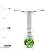 thumbnail image 3 of Star K � Round 6mm Simulated Green Tourmaline Bar Pendant Necklace, 3 of 9