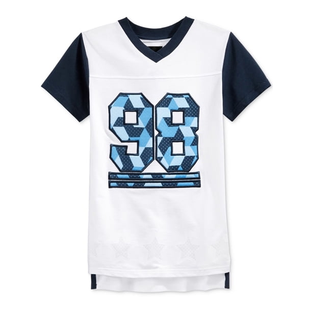Sean John Boys Longline 98 camiseta adornada, blanco, 2T