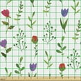 thumbnail image 2 of Ambesonne Floral Fabric by the Yard Upholstery, Spring Awakening Tulips Buds, 5 Yards, Multicolor, 2 of 5