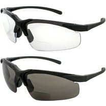 Two Pairs of Apex 2.0 Bifocal Safety Glasses, One Pair with Clear Lenses and One with Smoked