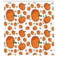 thumbnail image 3 of Ambesonne Harvest Shower Curtain, Halloween Plump Pumpkin, 69"Wx75"L, Orange Green White, 3 of 3