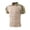 A-Beige359, variant on Bibifish Mens Polo Shirts Camo Print Sleeve Panels Zip Neck Lapel Collar Shirts Short Sleeve Outdoor Daily Tops