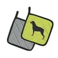 thumbnail image 2 of Rottweiler Checkerboard Green Pair of Pot Holders, 2 of 3