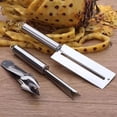 thumbnail image 3 of Dsseng 3Pcs Pineapple Eye Cutter，Pineapple Eye Peeler Remover Tool, Stainless Steel Pineapple Eye Clip and V Shape Pineapple Eye Cutter, for Home Kitchen Fruit Store Supermarket, 3 of 6