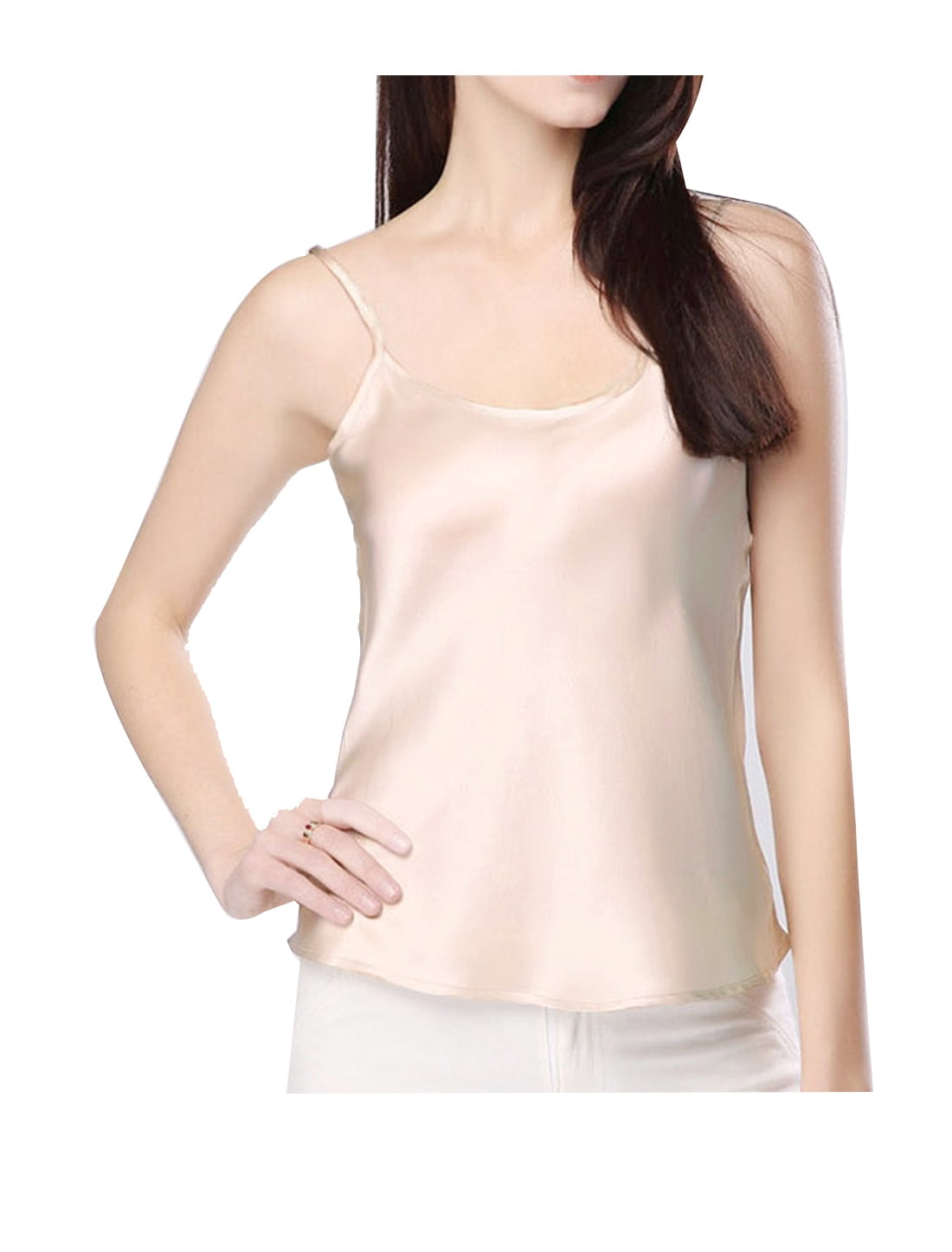 cream satin cami top
