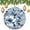Pattern-2, variant on Blue And White Chinoiserie Christmas Ceramic Ornament Chinoiserie Blue White Floral 3" Circle Ceramic Ornament Xmas Tree Decorations Flat Circle Ceramic Ornament Merry Xmas for Family & Friends