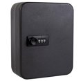 thumbnail image 1 of Caja para llaves Gabinete para llaves Caja fuerte de acero Caja para administración de gabinetes para llaves Caja para llaves de automóvil montada en la pared con cerradura de combinación, negra JM, 1 of 4