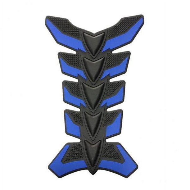 2x Motocicleta 3D Caucho Gas Pad Calcomanía Vehículos, Azul 2 piezas