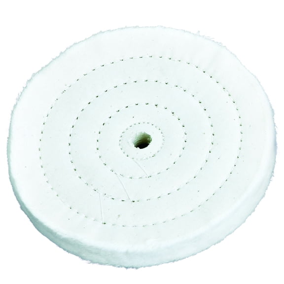 Robtec Cloth Polishing Wheel with Two 1/2"ID Flanges, 4" x 1" Arbor