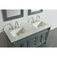 thumbnail image 2 of Design Element Hudson 61" Double Sink Bathroom Vanity Set in Gray with Carrara Marble Top and 65" Linen Tower Cabinet, 2 of 5