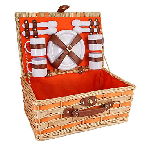 Canasta de Picnic Picnic & Beyond de Sauce para 4 Personas Naranja