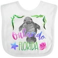 thumbnail image 3 of Inktastic Orlando Florida Cute Swimming Manatee Boys or Girls Baby Bib, 3 of 4