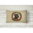 thumbnail image 2 of Giant Schnauzer Christmas Flowers Throw Pillow 12 in x 16 in, 2 of 4