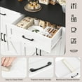 thumbnail image 6 of Homfa Farmhouse Kitchen Buffet Cabinet, 2 Large Drawers & 4 Doors Wood Sideboard Storage Cabinet for Living Room, Black+White, 6 of 7