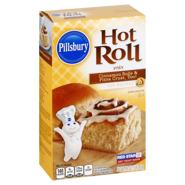 Pillsbury Hot Roll Mix Cinnamon Rolls and Pizza Crust, 16 Oz