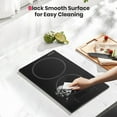 thumbnail image 2 of GASLAND 12-Inch 2-Burner Built-in Electric Ceramic Cooktop, ETL, 240V, 3000 W, CH30BF, 2 of 7