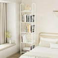 thumbnail image 3 of Bookshelf Storage Shelf Bookcase Freestanding Storage Stand for Living Room, Bedroom, Kitchen, Rust Resistance, Easy Assembly Free Combination Multi-Functional Organizer (5 Tiers,White), 3 of 9