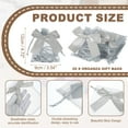 thumbnail image 2 of Uxcell 20 Count Bow Organza Gift Bags, Wedding Favor Bag Gray 3.5" x 4.7", 2 of 7