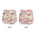 thumbnail image 3 of Pofeuu Cute Butterfly Flowers Print Women's Athletic Shorts Running Workout Shorts Tummy Control Quick Dry Gym Shorts with Pockets Double layer sports shorts-Small, 3 of 7
