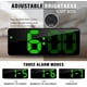 thumbnail image 4 of Reloj despertador digital con espejo LED de 6.7 pulgadas, despertador de noche, despertador matutino, activación por voz, sin tictac, función de repetición, temperatura, fecha y hora, brillo ajustable, 4 of 5