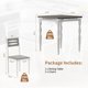 thumbnail image 5 of QinaQin Comedor de 3 piezas ahorrador de espacio para 2 personas, mesa y sillas con patas metálicas en espiral, ideal para departamento o comedor compacto, 5 of 8