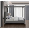 thumbnail image 5 of Meridian Furniture Emerson Grey Linen Textured Fabric Queen Bed, 5 of 8