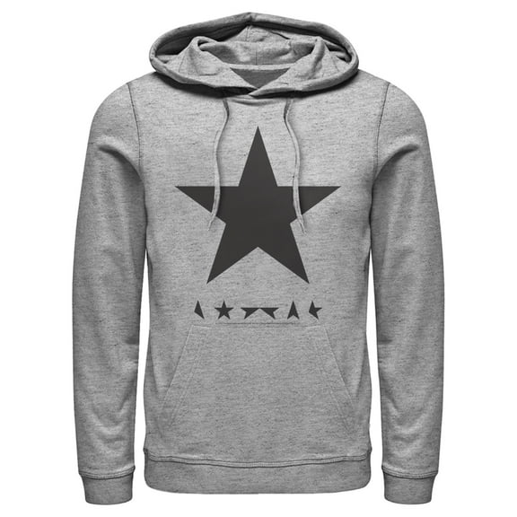 Men's David Bowie Blackstar  Pull Over Hoodie Athletic Heather Large