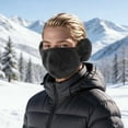 thumbnail image 2 of Unique Bargains 1 Pc Two-in-one Face Mask Windproof Balaclava for Cycling Black, 2 of 6