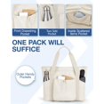 thumbnail image 4 of Bolsa de mano BAGSMART para mujer plegable con bolsa de almacenamiento de 20 litros (beige), 4 of 7