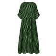 thumbnail image 3 of ZANZEA Women Polka Dot Round Neck Long Dress Kaftan Maxi Dress Sundress, 3 of 3