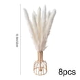 thumbnail image 3 of 8 Pack Faux Pampas Grass Stems with Vase, Boho Artificial Flower Branches for Home Table Decor Centerpieces, Wedding, Party, Spring Floral Arrangement, Pink and White, 12.6 Inches, 3 of 6