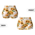 thumbnail image 5 of Xecao Sunflower 5 Print Workout Shorts for Women Soft Smooth Gym Yoga Scrunch Active Tennis Workout Running Shorts, 5 of 9